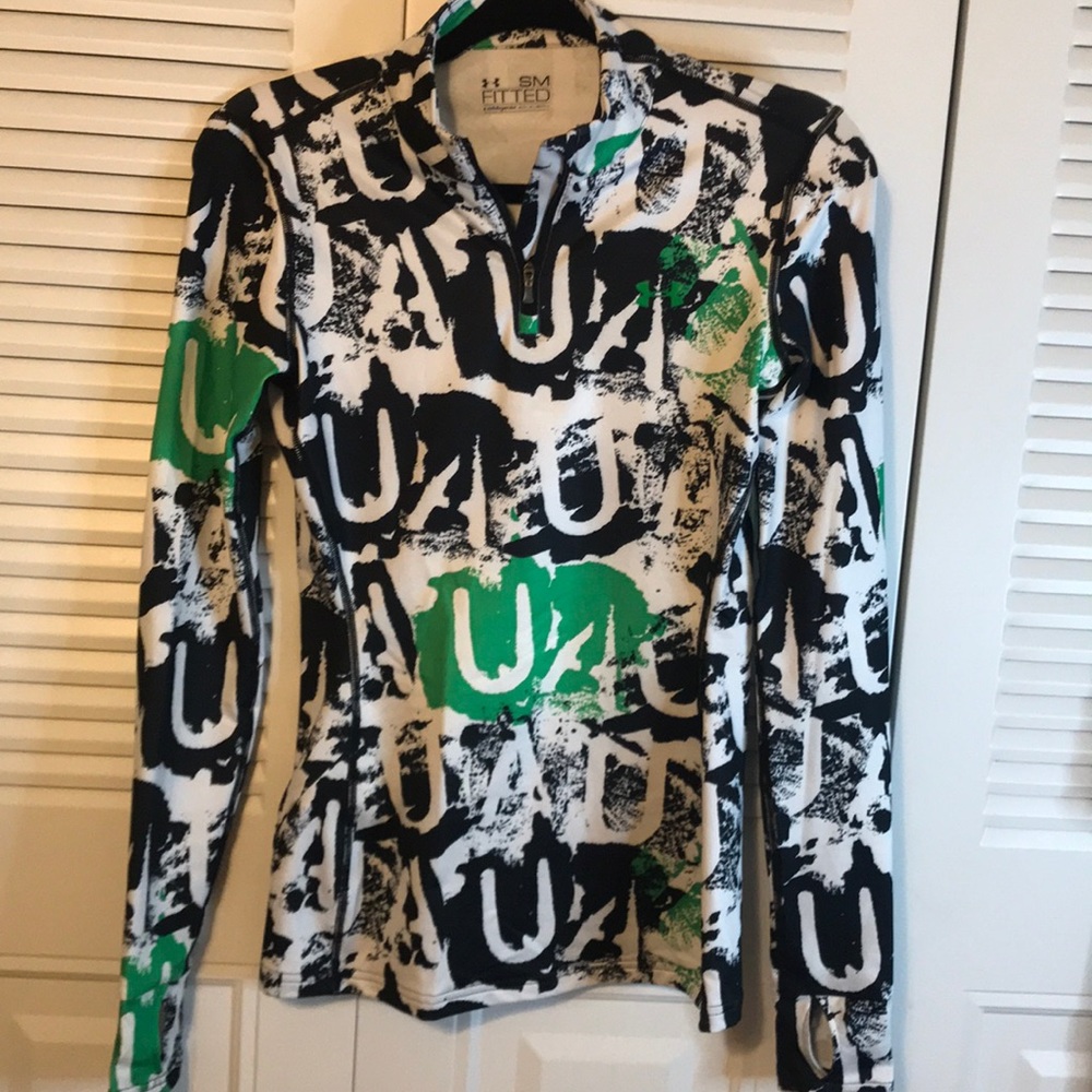 Under Armour graffiti print quarter zip pullover